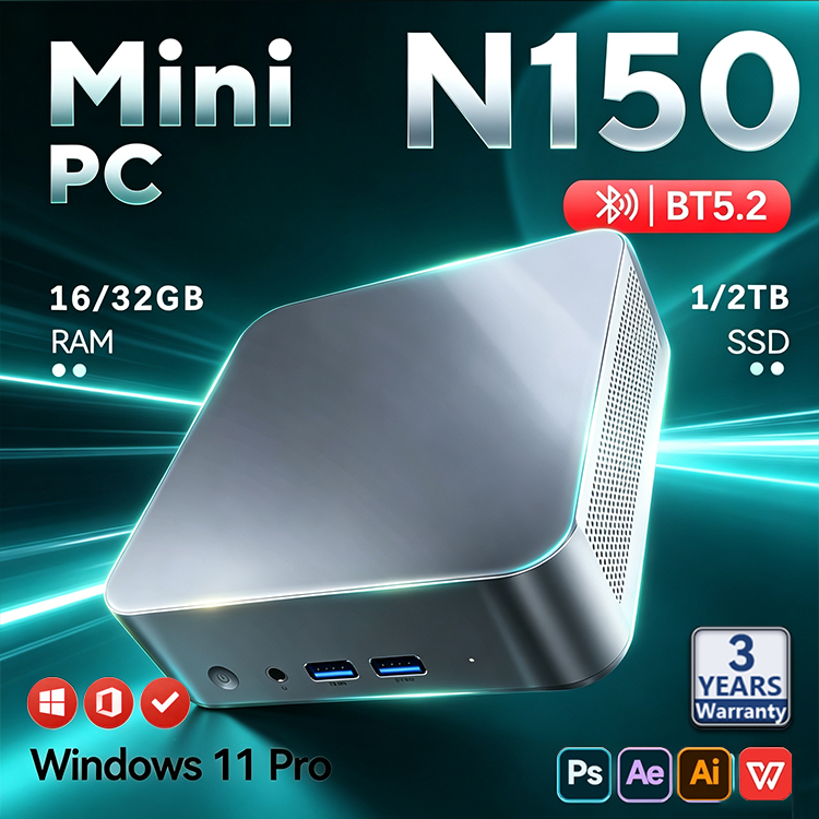 Pc Gaming Ram 32Gb - Мини-ПК Intel N150 2026 года, портативный