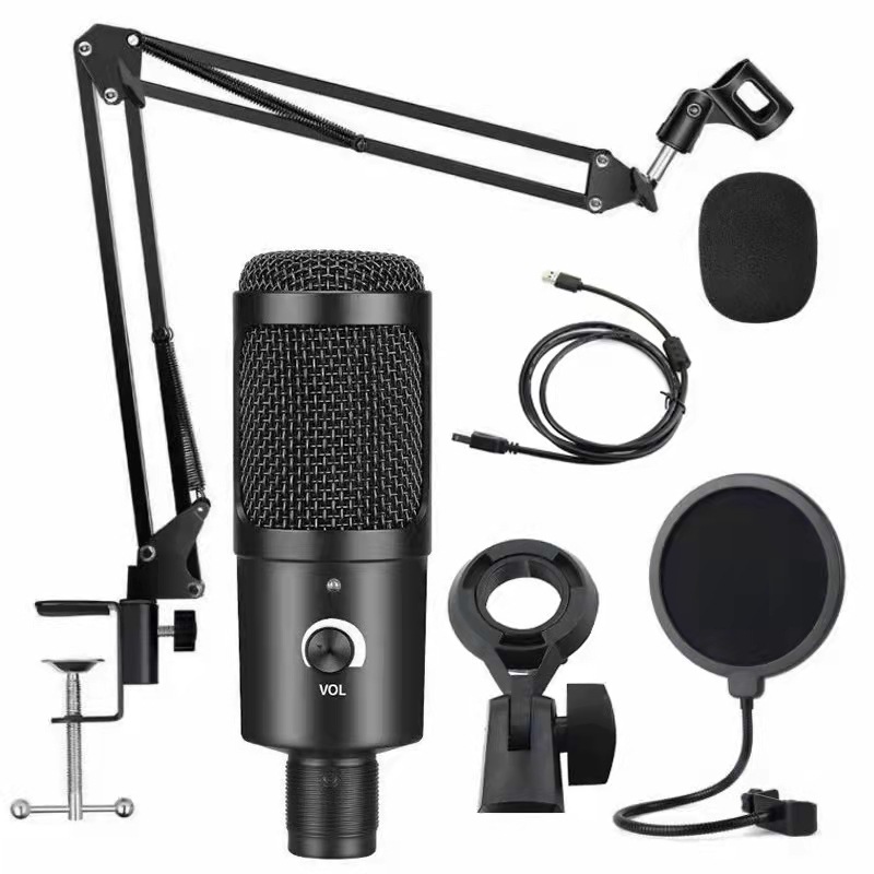 Pc Gaming Youtube - USB-конденсаторный микрофон, записывающий микрофон с подставкой