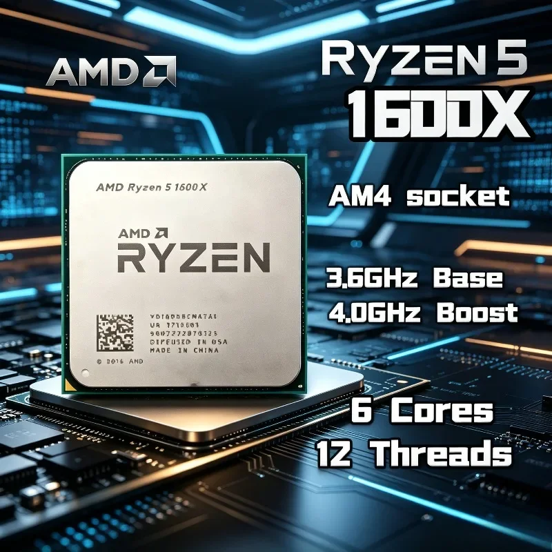 Amd Cpu Ryzen 5 - AMD Ryzen 5 1600X Оригинальный и