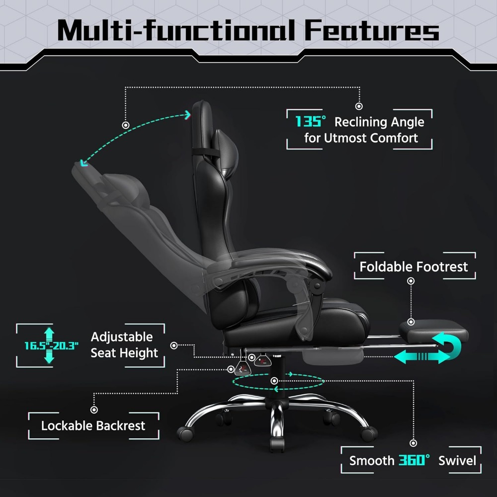 Удобное игровое кресло из иску – обзор и цена Gaming Chair Lumbar Pillow
