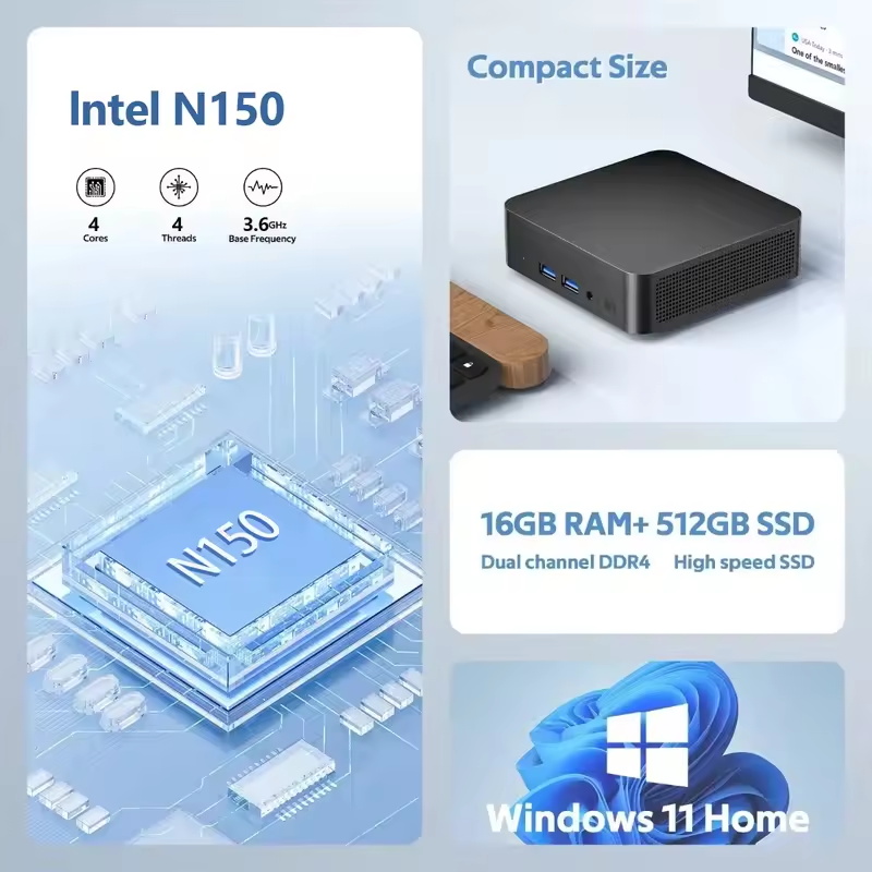 Портативный мини-ПК Intel N150 – обзор и цена Pc Gaming Ram 32Gb